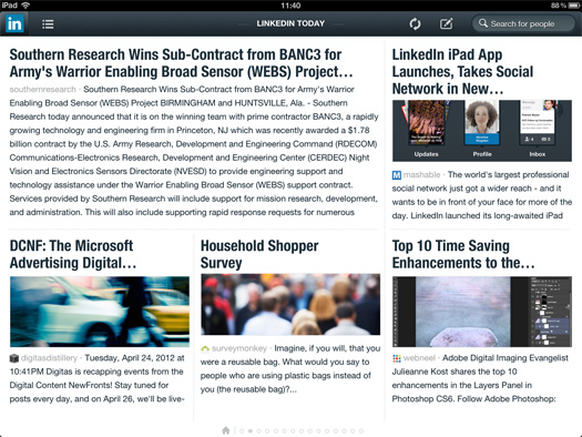 LinkedIn iPad LinkedIn iPad