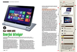 WINDOWS 8’Lİ TABLET BİLGİSAYARLAR