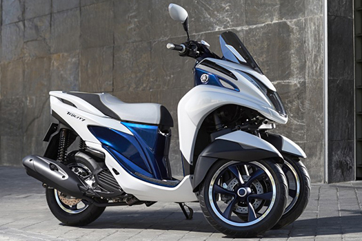 Yamaha’nın üç tekerlekli scooter’ı Tricity, daha güvenli