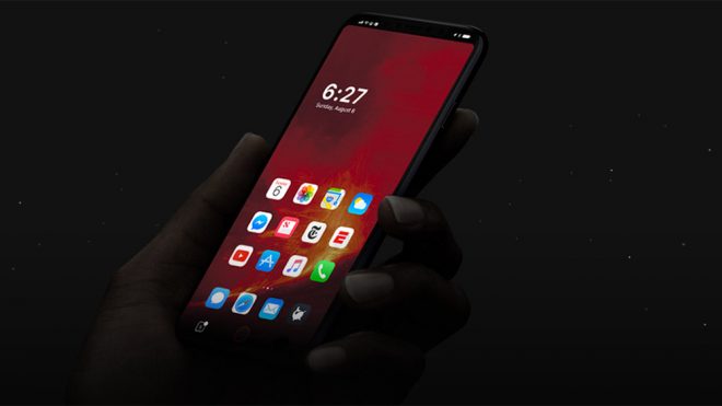 This iPhone 8 UI concept imagines the 'HomeBar,' full screen mode, and always-on display