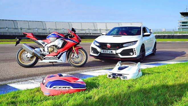 Honda'dan bahçelerin 'tozunu attıran' Civic Type R ve Fireblade temalı çim biçme makinesi