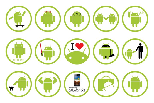 ANDROID STICKER SETİ