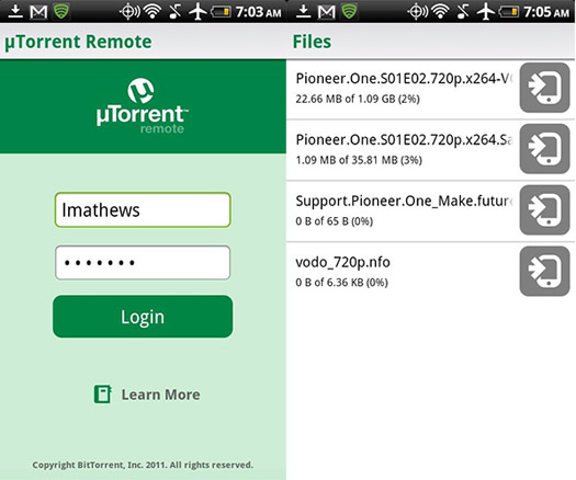 uTorrent Android Uygulaması uTorrent Android Uygulaması