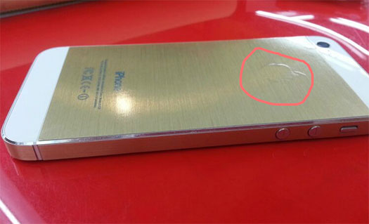 Altın iPhone 5s sticker'ı