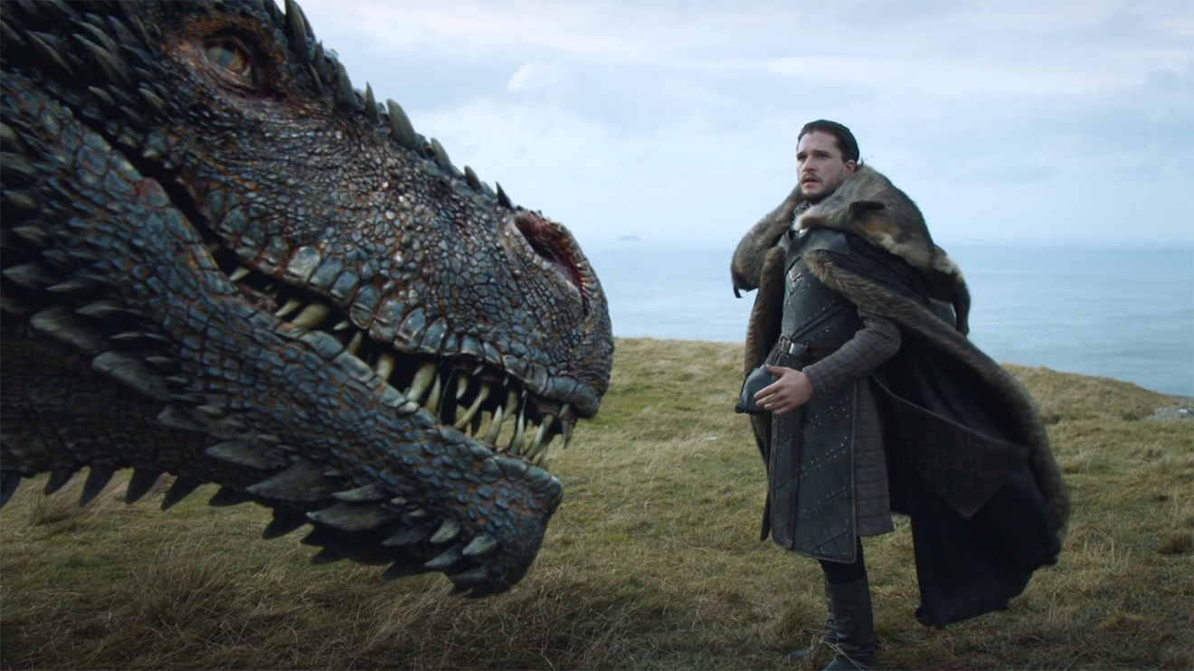 Game of Thrones'ta Jon Snow ve Drogon'un tanışma sahnesi 