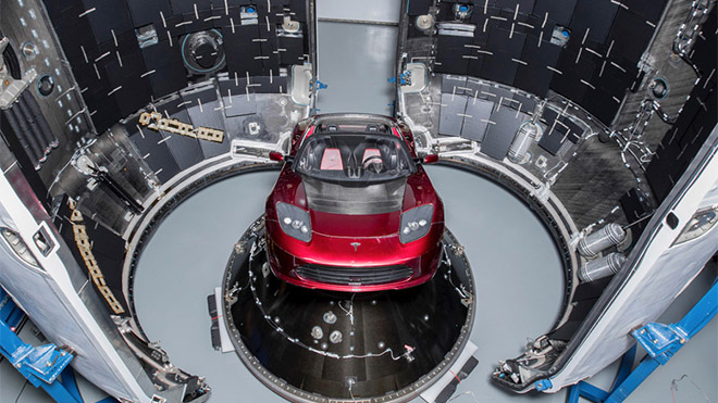 Elon Musk Tesla Roadster SpaceX Mars