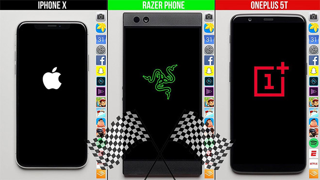 iPhone X Razer Phone OnePlus 5T
