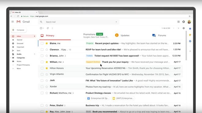 Yeni Google Gmail