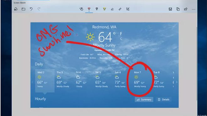 Microsoft Windows 10 Screen Sketch