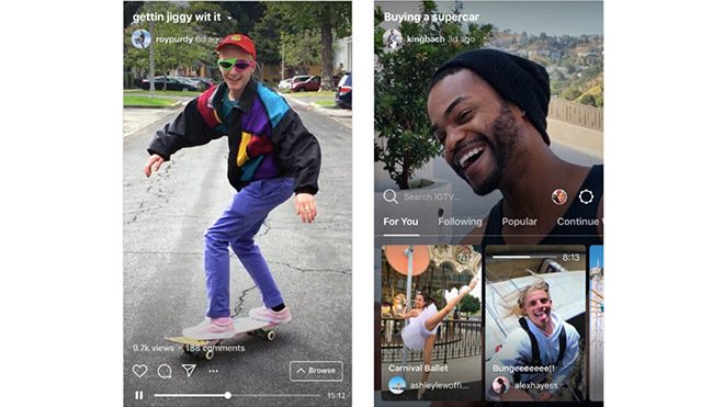 Instagram IGTV uygulama
