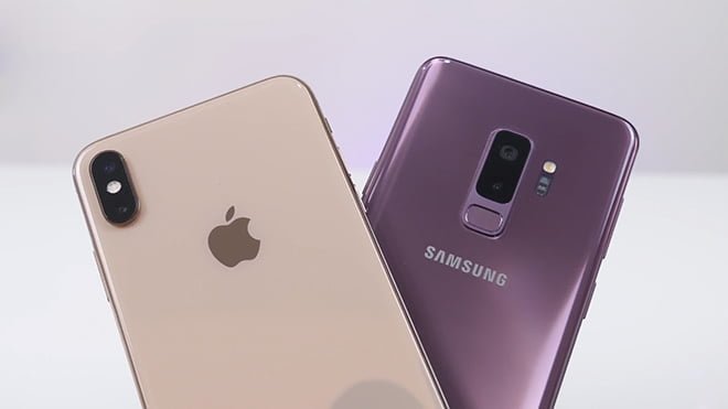 iPhone Xs Max ve Samsung Galaxy S9 Plus