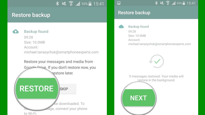 Bölüm 1. kendi oto yedekten WhatsApp mesaj Kurtar