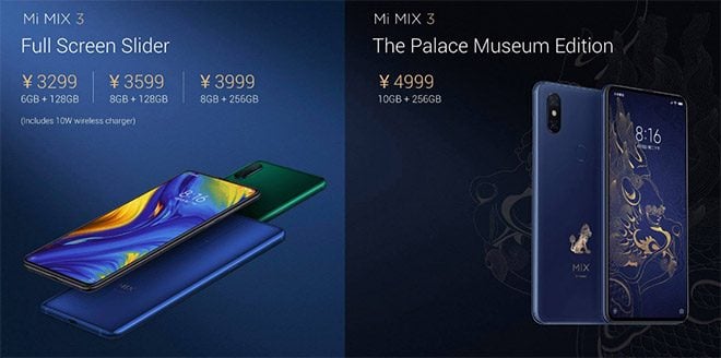 Xiaomi Mi Mix 3 Palace Museum Edition