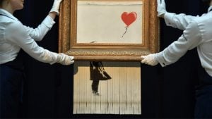 banksy, kendini imha eden tablo
