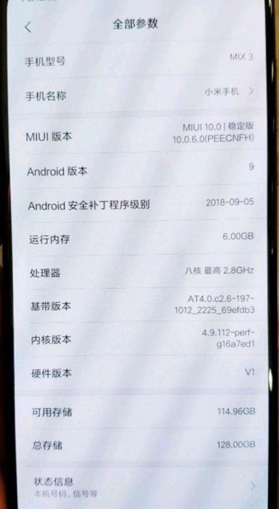 Xiaomi Mi Mix 3
