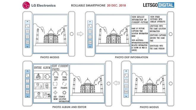 LG katlanabilir akıllı telefon