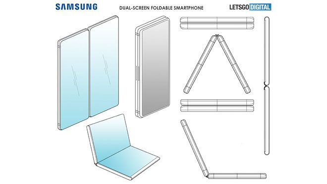Samsung'un katlanabilir yapıdaki iki ekranlı akıllı telefon nasıl görünecek?