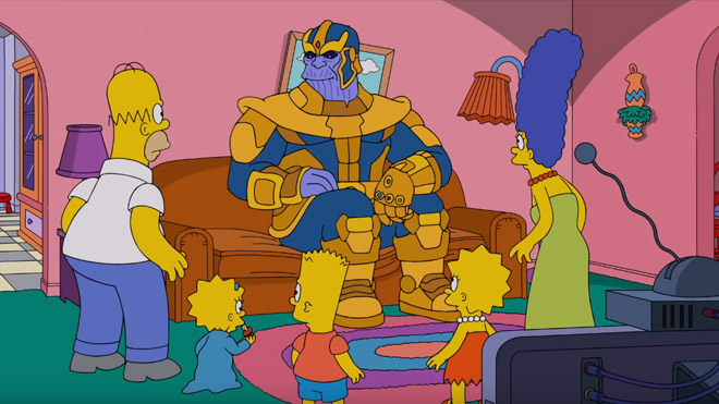 Avengers Infinity War Thanos The Simpsons ziyareti