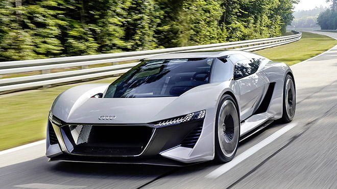 Audi PB18 e-tron vs yeni Tesla Roadster