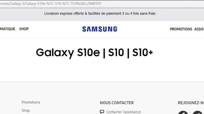 Samsung Galaxy S10 Galaxy S10e Galaxy S10+