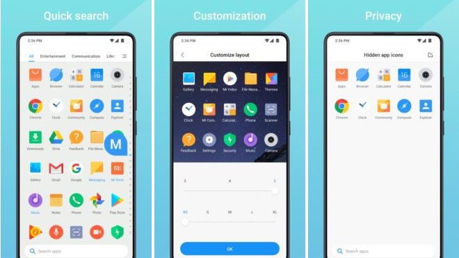 Xiaomi Mint Launcher
