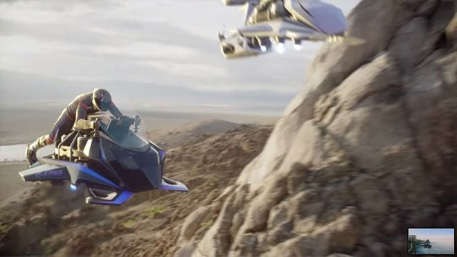 The Speeder: Jetpack Aviation uçan motosiklet