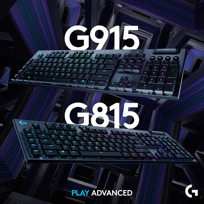 Logitech mekanik oyuncu klavyesi G915 Lightspeed Wireless and the G815 Lightsync RGB