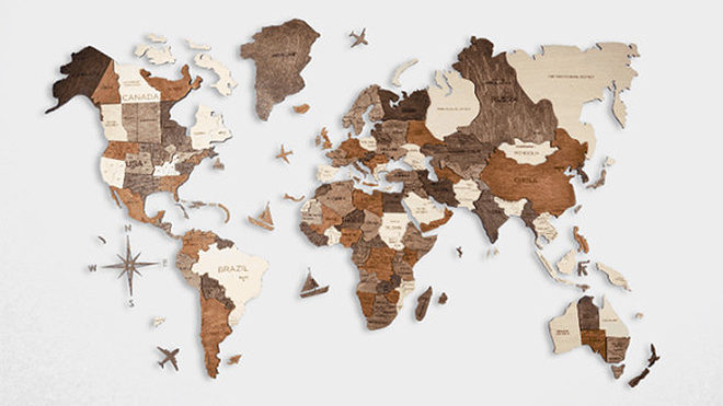 Ahsap Dünya Haritası