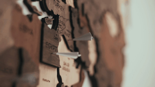 Ahşap Dünya Haritası