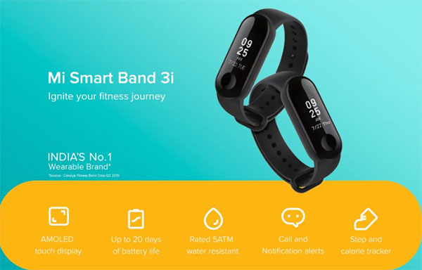 Xiaomi Mi Smart Band 3i akıllı bileklik