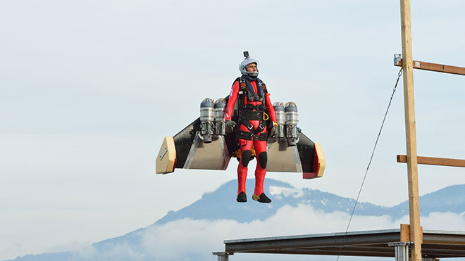 "Jetman" Yves Rossy jet wing