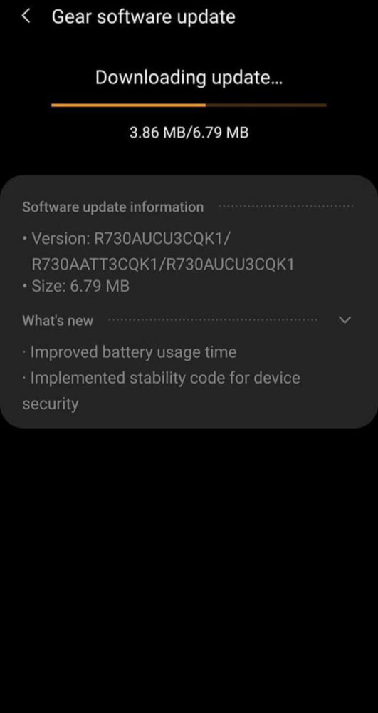 Samsung Gear S2 güncelleme