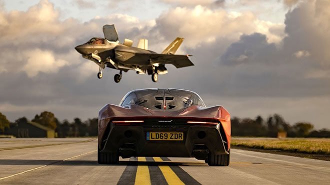 F35 savaş uçağı ile McLaren Speedtail