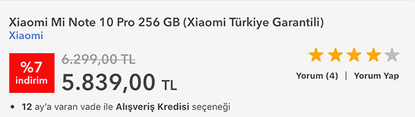 Xiaomi Mi Note 10 Pro