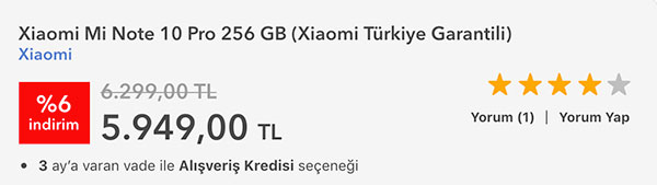 Xiaomi Mi Note 10 Pro