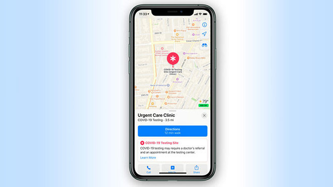 Apple Haritalar koronavirüs