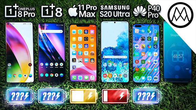 Huawei P40 Pro, OnePlus 8 / 8 Pro, iPhone 11 Pro Max ve Samsung Galaxy S20 Ultra