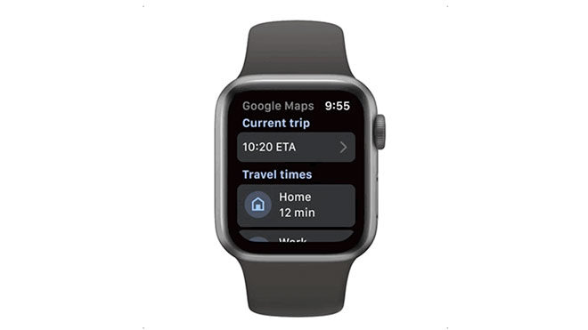 google maps on apple watch