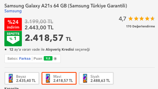 Samsung Galaxy A21s