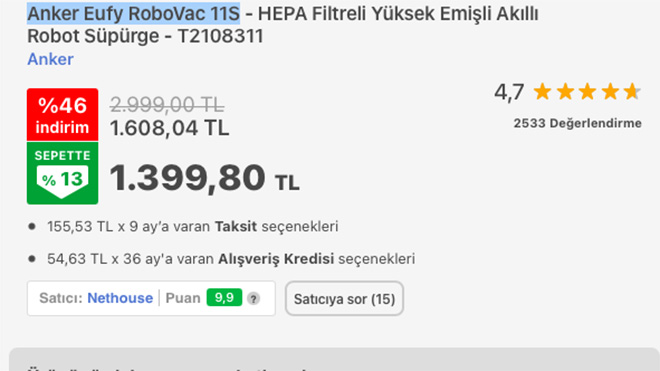 Anker Eufy RoboVac 11S