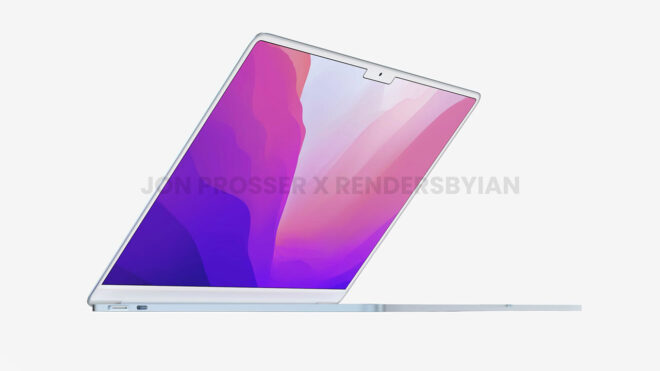 Beyaz çerçeve, çentik; 2022 MacBook Air böyle görünebilir