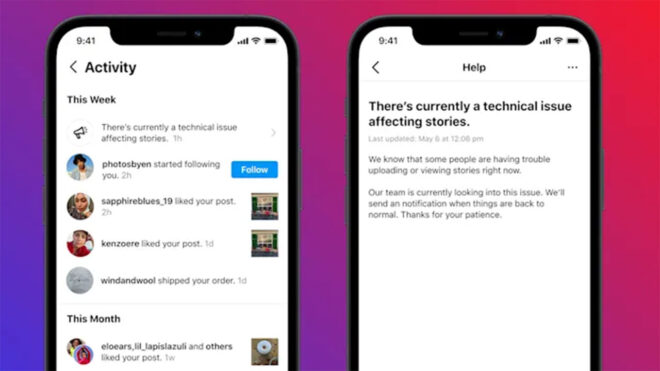 Instagram, teknik sorunlar için bünyesine yeni bir uyarı getiriyor