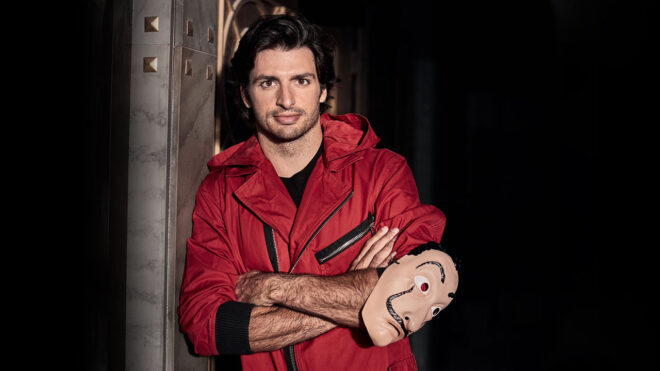 Ferrari F1 pilotu Carlos Sainz’i La casa de papel dünyasında gösteren ilk video