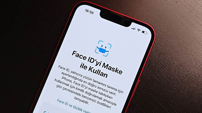Maske takarken Face ID'yi kullanma