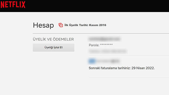 Netflix üyeligini iptal etme