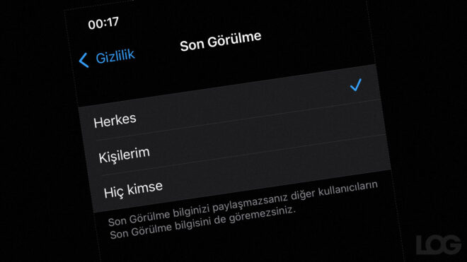 WhatsApp son görülme LOG