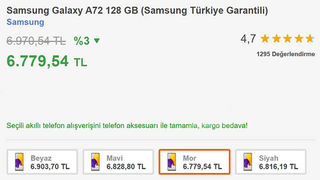 Samsung Galaxy A72