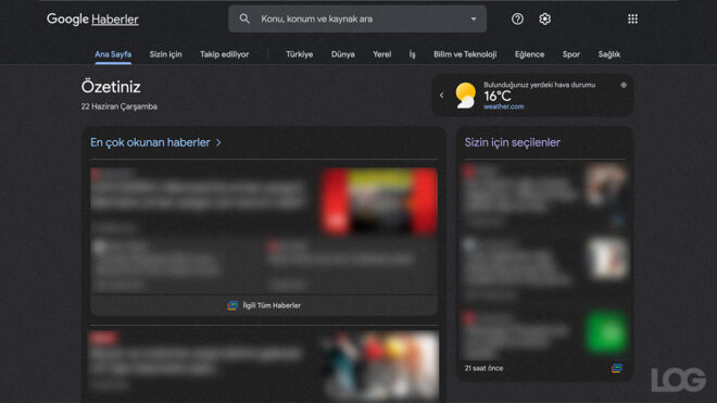 Google Haberler LOG