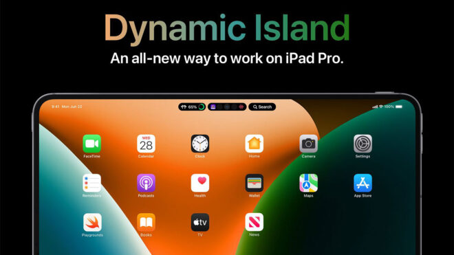 iPhone 14 Pro'ların Dynamic Island'ını iPad'e getiren konsept