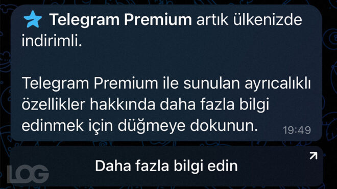 Telegram Premium LOG Görsel
